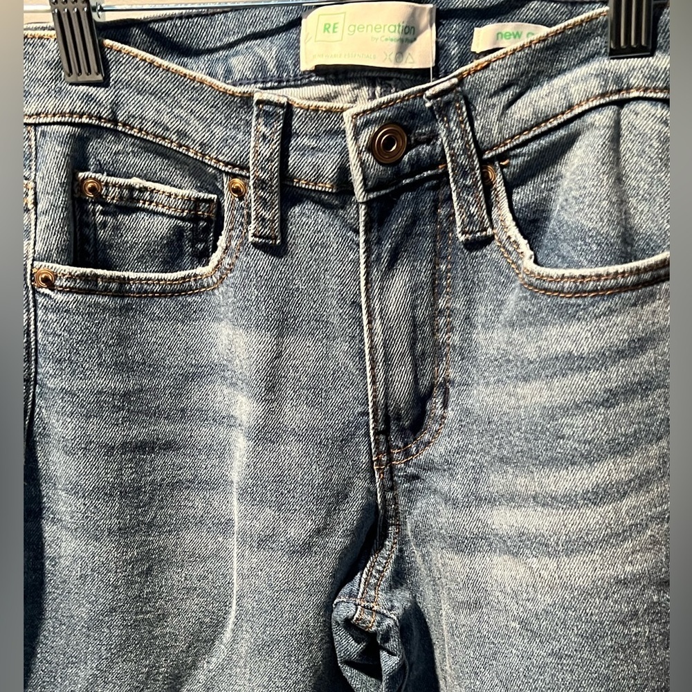 Celebrity Pink Medium Blue Denim Jeans Relaxed Fit Straight Leg 0/24 - Picture 3 of 4